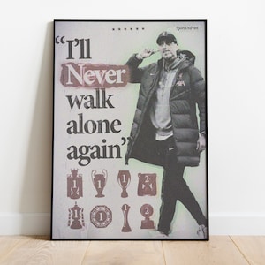 Liverpool FC, Jurgen Klopp Poster for Print, Sports Poster, Football Player Poster, Soccer Wall Art, Sports Bedroom Posters