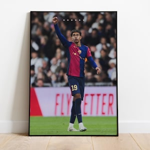 Lamine Yamal Poster for Print, El Clasico, Soccer Wall Art, Sports Bedroom Posters