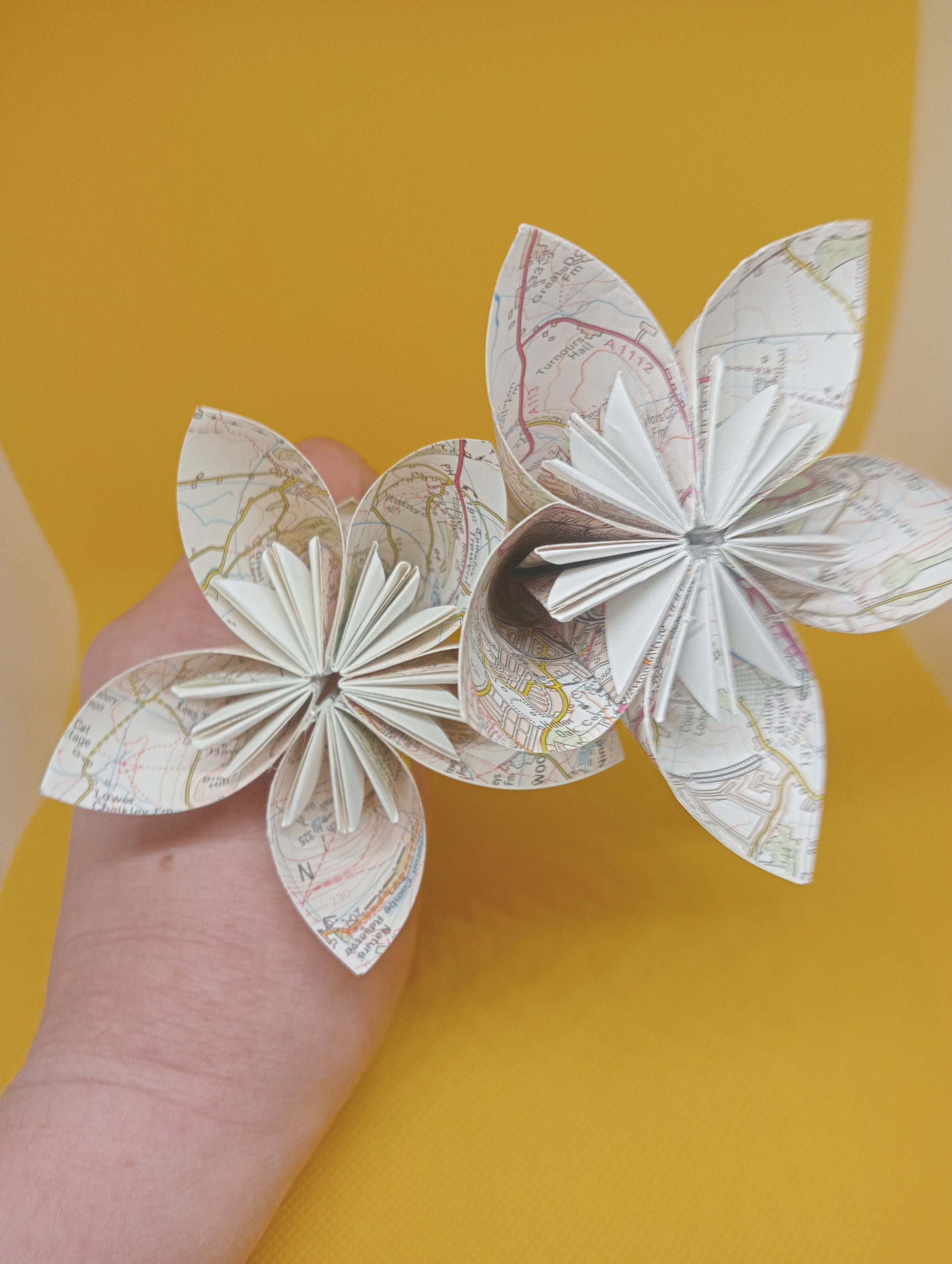 Where We Met Map PAPER FLOWERS, Maps Personalised With Your Special ...