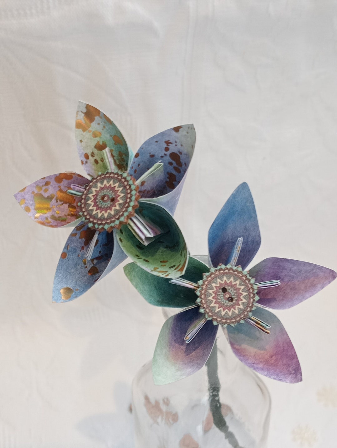 Origami PAPER FLOWERS 1st Anniversary Paper Origami Flower Bouquet, 3D