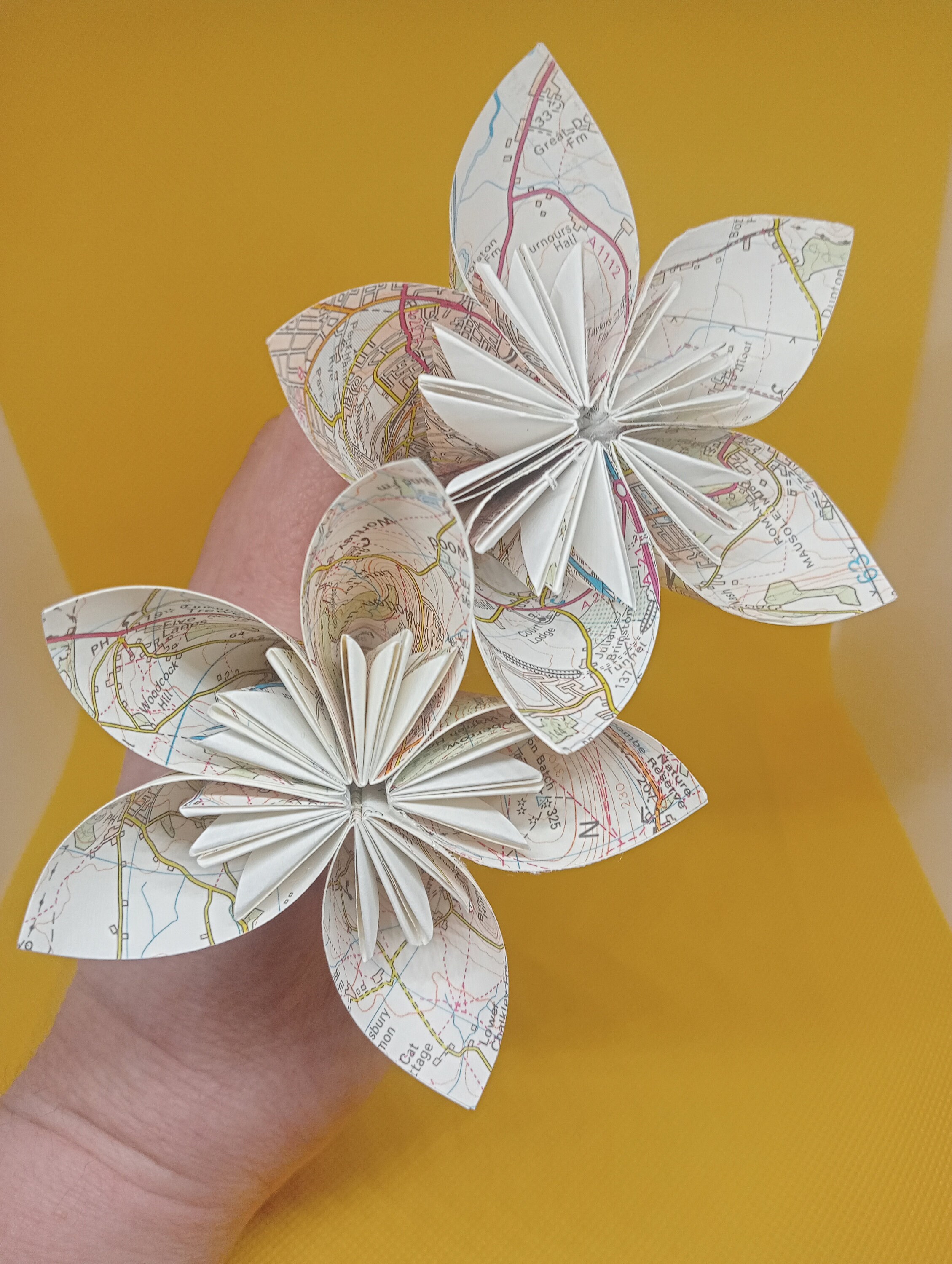 Where We Met Map PAPER FLOWERS, Maps Personalised With Your Special ...