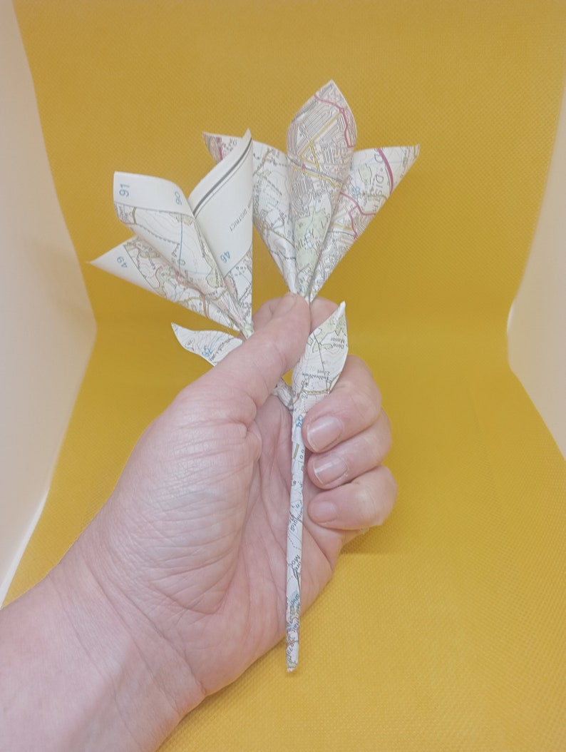 Where We Met Map PAPER FLOWERS, Maps Personalised With Your Special ...