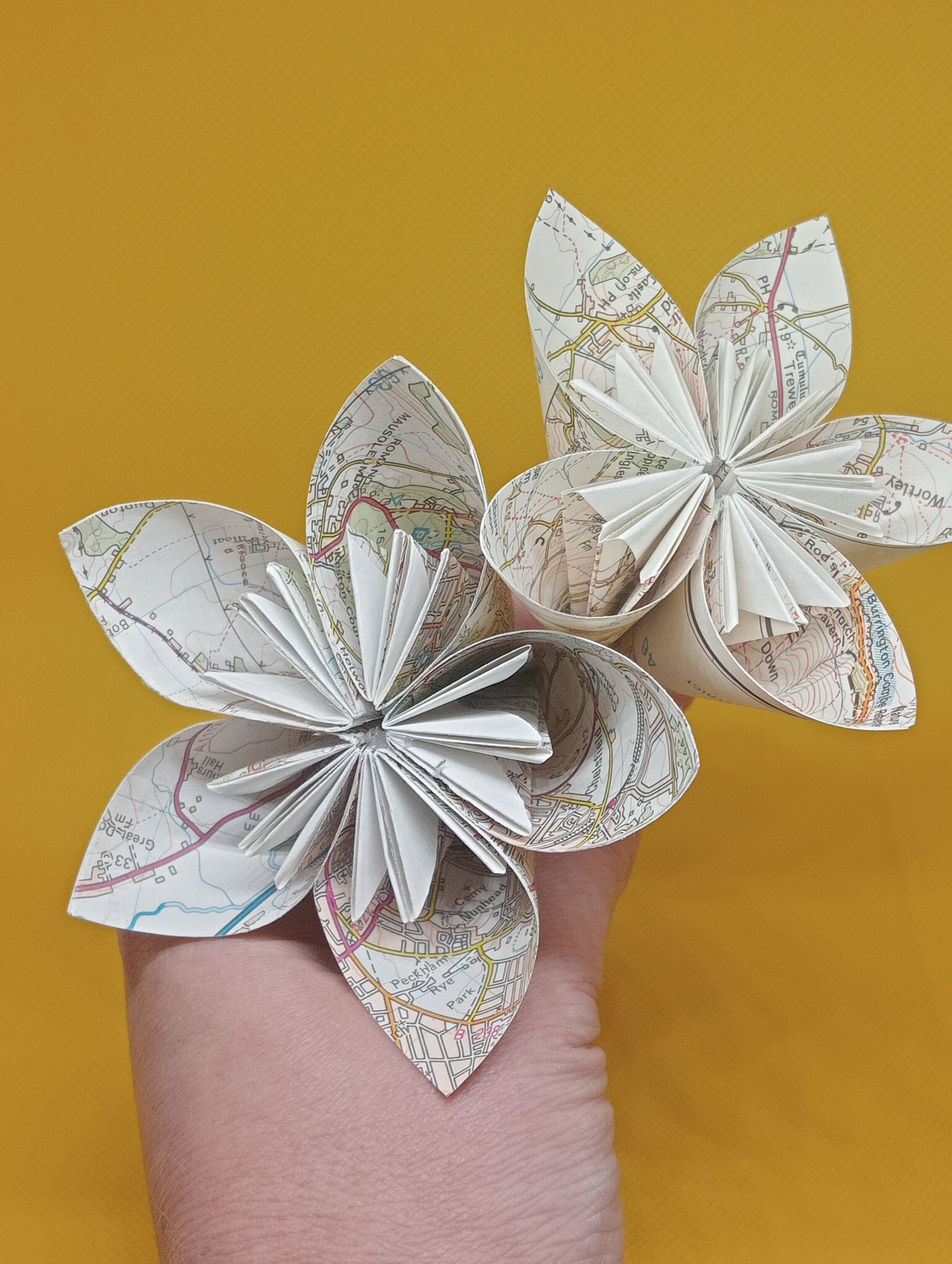 Where We Met Map PAPER FLOWERS, Maps Personalised With Your Special ...