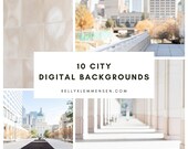 10 City Digital Backgrounds | Headshot | Portrait | Corporate | Outside | Buildings | Urban | Senior | Photoshop | Virtual | Backdrops