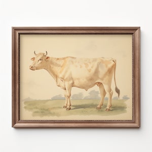 Cow Nursery Decor Farm Art Nursery Barnyard Wall Art Neutral Nursery Cow Print Vintage Nursery Art Printable by Bespoke Littles