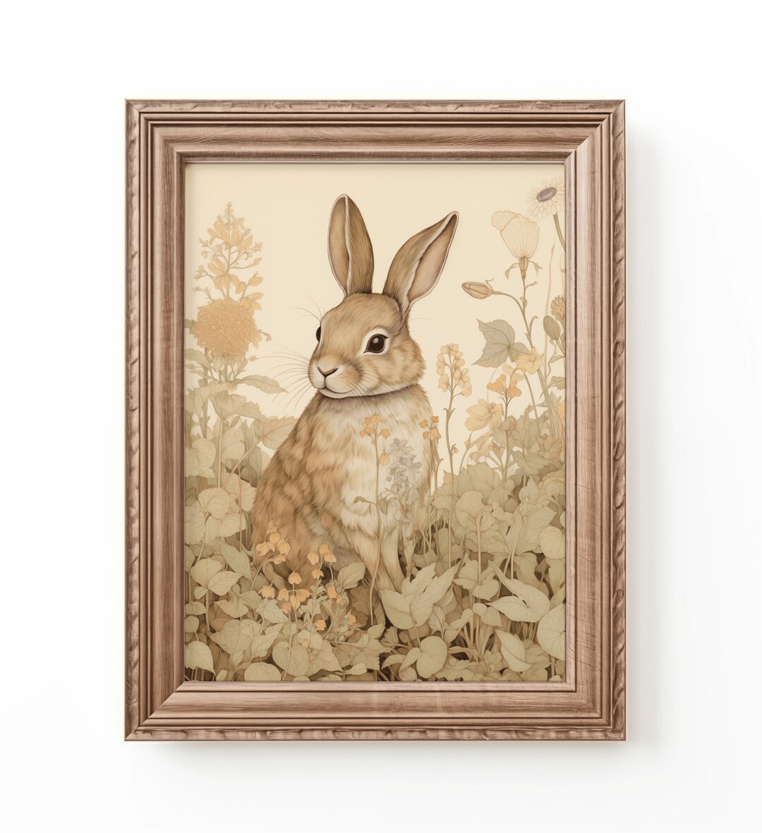 Bunny Nursery Art Print: Vintage Cottagecore Theme (digital Download ...