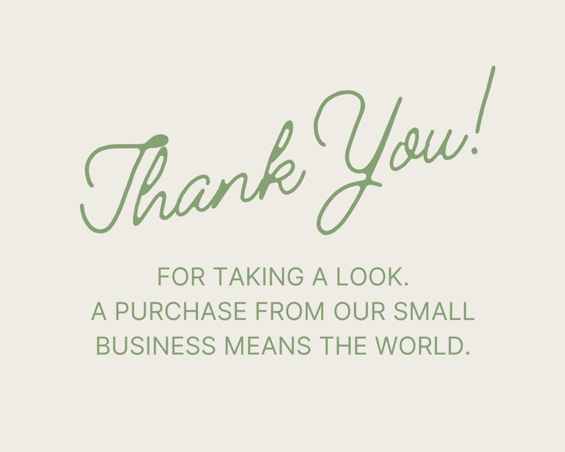 May include: Thank You! FOR TAKING A LOOK. A PURCHASE FROM OUR SMALL BUSINESS MEANS THE WORLD.