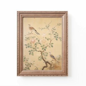 Chinoiserie Wall Art Nursery Floral Art Kids Room Bird Print Nursery Chinoiserie Art Kids Room Nature Art Nursery Print by Bespoke Littles