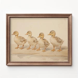 Lámina de patitos, láminas de patos para guardería, láminas neutras para guardería de Bespoke Littles