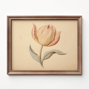 Tulip Printable Wall Art, Cozy Nursery Prints, Blush Nursery Art, Nursery Prints Neutral by Bespoke Littles