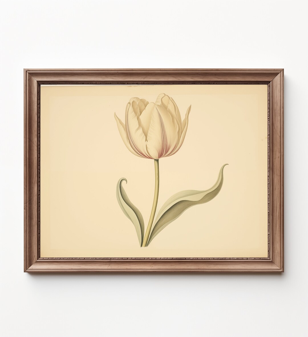 Vintage Tulip Nursery Art Print: Antique Dutch Floral (digital