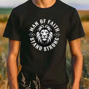 Man Of Faith T-Shirt Christian Shirt Christian Men Shirt for Christian Gift for Christian Male Shirt for Church Gift for Religion Gift