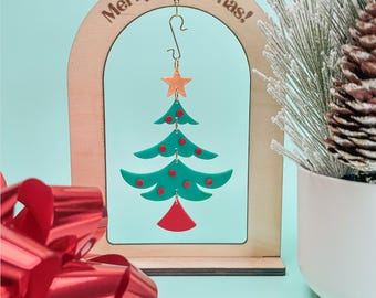 Adorno navideño de mediados de siglo (archivo SVG cortado por láser) (descarga digital)