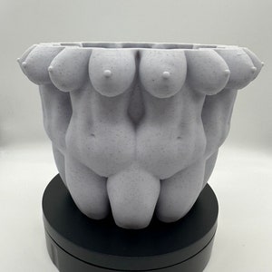 Goddess Form 3D Printed Planter, Female Torso Pot, Artistic Flower Pot, Garden Decor, Feminine Home Decor, Unique Plant Holder