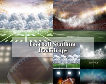 Football Stadium Backdrops: Game Day Party Photography PNGs (Digital)