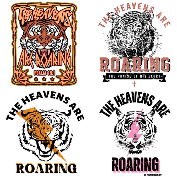 Heavens are Roaring PNG Christian Sublimation Designs Downloads Jesus Aesthetic Clothing Bible Verse Cute Boho Tshirt Designs DTF Prints