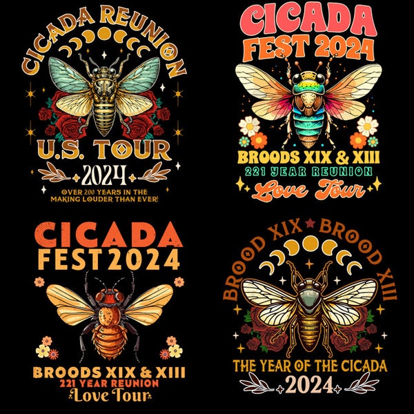 Cicada png 2024 Cicada Reunion Tour 2024 png Lustiges Cicada-Konzert png Bug Humor Goblincore Insekt Tee png Naturliebhaber Geschenk