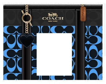 Mothers day purse template PNG- BLUE