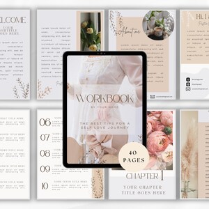 Canva ebook template Lead magnet template Coaching Template Canva Course Creator Template workbook template Ebook pdf course template