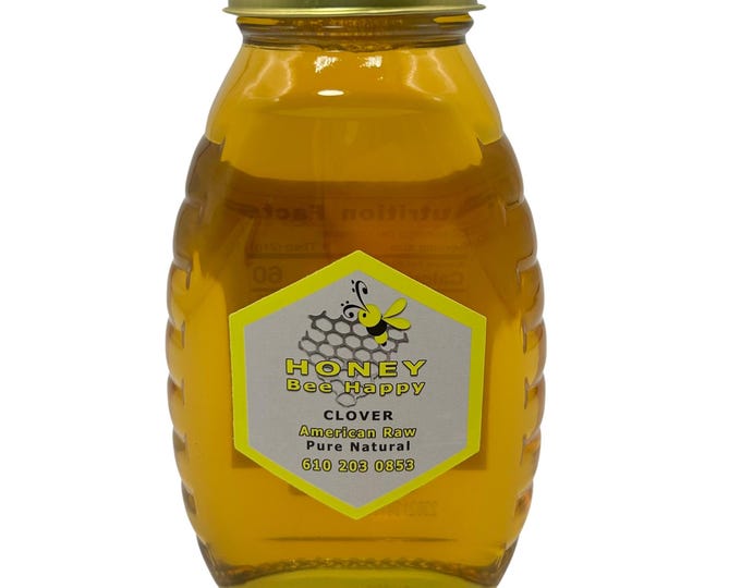 Premium Raw CLOVER HONEY – 100% Pure Natural | 16oz Glass Jar | South NJ Honey