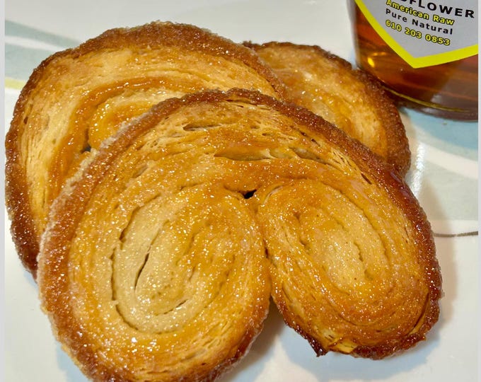 Gourmet HONEY COEUR De FRANCE – Buttery French Puff Pastry Cookies | Handmade by Swiss Pastry Chef Palmiers Elephant Ears