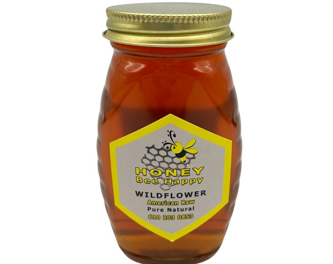 Premium Pure Raw WILDFLOWER HONEY – 8oz | 100% Natural Sweetener | South Jersey