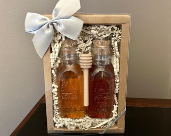 Raw Honey Gift Box: Wildflower & Orange Blossom Sampler