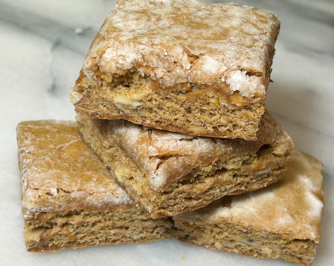 Gourmet SWISS LECKERLI – 12 Bars | Traditional Swiss Spiced Honey Bars | Handmade with Raw Honey, Almonds & Citrus
