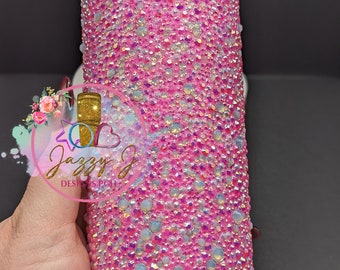 Roze strassteenbeker 20 oz