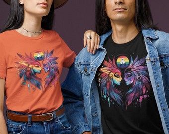 UNISEX Two Spirit Pride Tee! Indigenous 2SLGBTQIS TShirt, Two Spirit Celebration Tee, LGBTQ Graphic Tee, Parade Shirt,  Softstyle T-Shirt