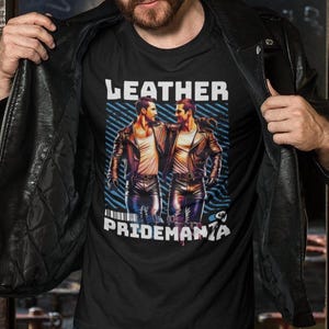 Leather Pride T-Shirt: LGBT Biker Design - Softstyle Unisex Tee