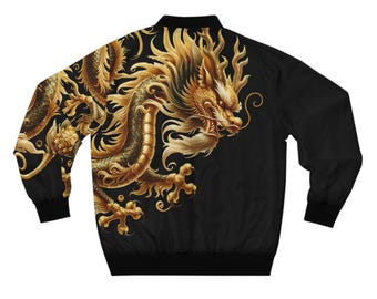 Gold Dragon Jacket Spring, Chinese Dragon Jacket, Dragon