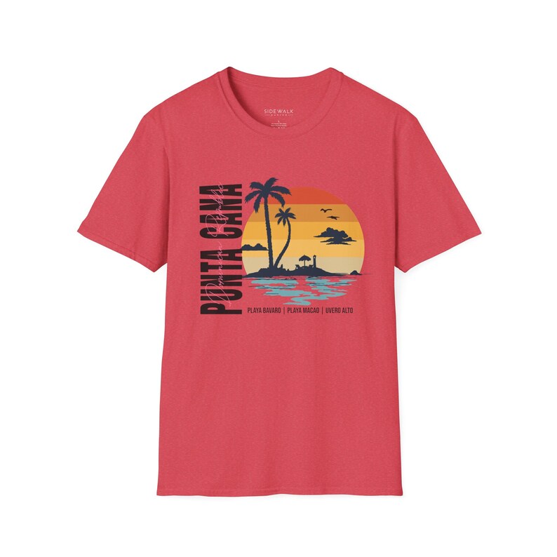 Punta Cana Beach T-Shirt: Dominican Republic Travel Tee Heather Red