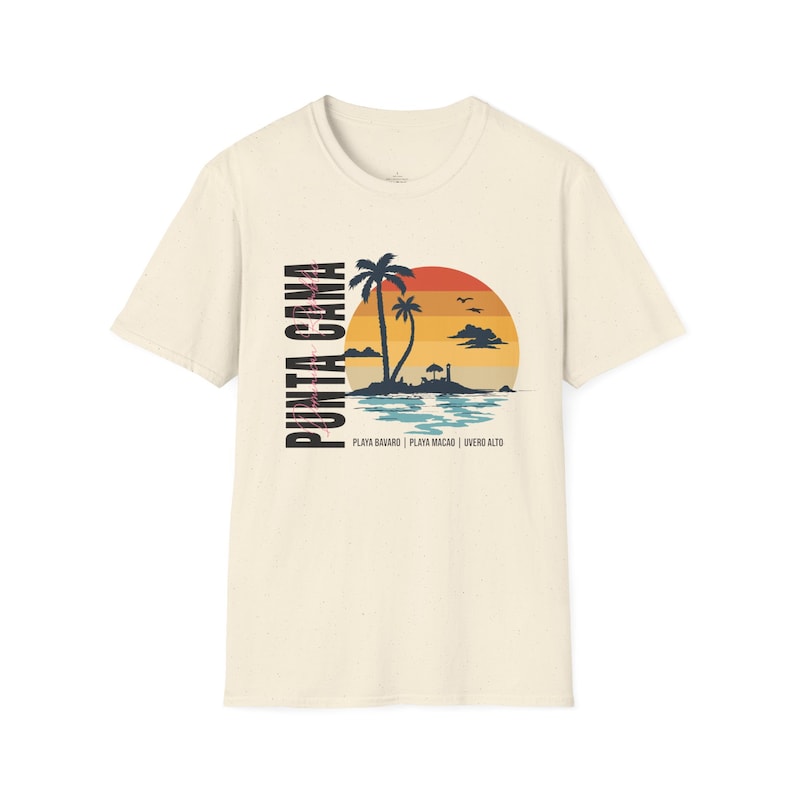 Punta Cana Beach T-Shirt: Dominican Republic Travel Tee Natural