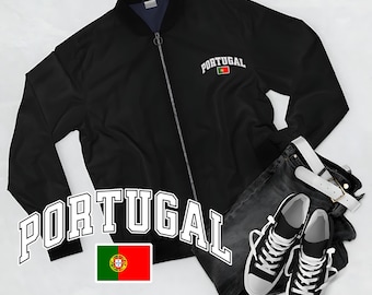 Portugal Flag Bomber Jacket: Unisex Heritage Pride Outerwear