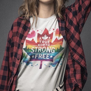 Kanadas dag HBTQ Pride-t-shirt: True North Maple Leaf-tröja