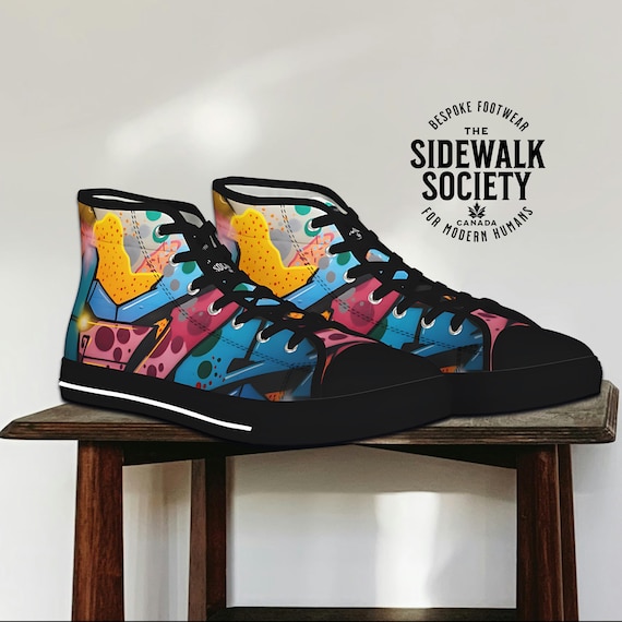 Graffiti High-Top Sneakers: Urban Art Shoes