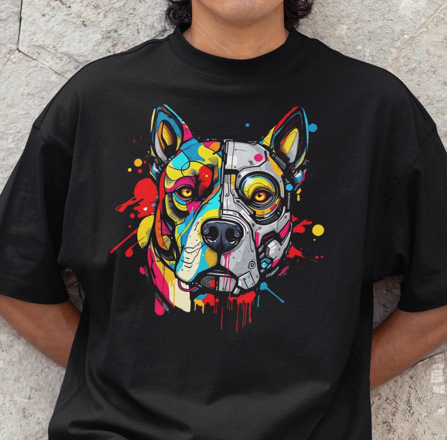 ピットブル グラフィティ Tシャツ：ユニセックス ストリートアート T 