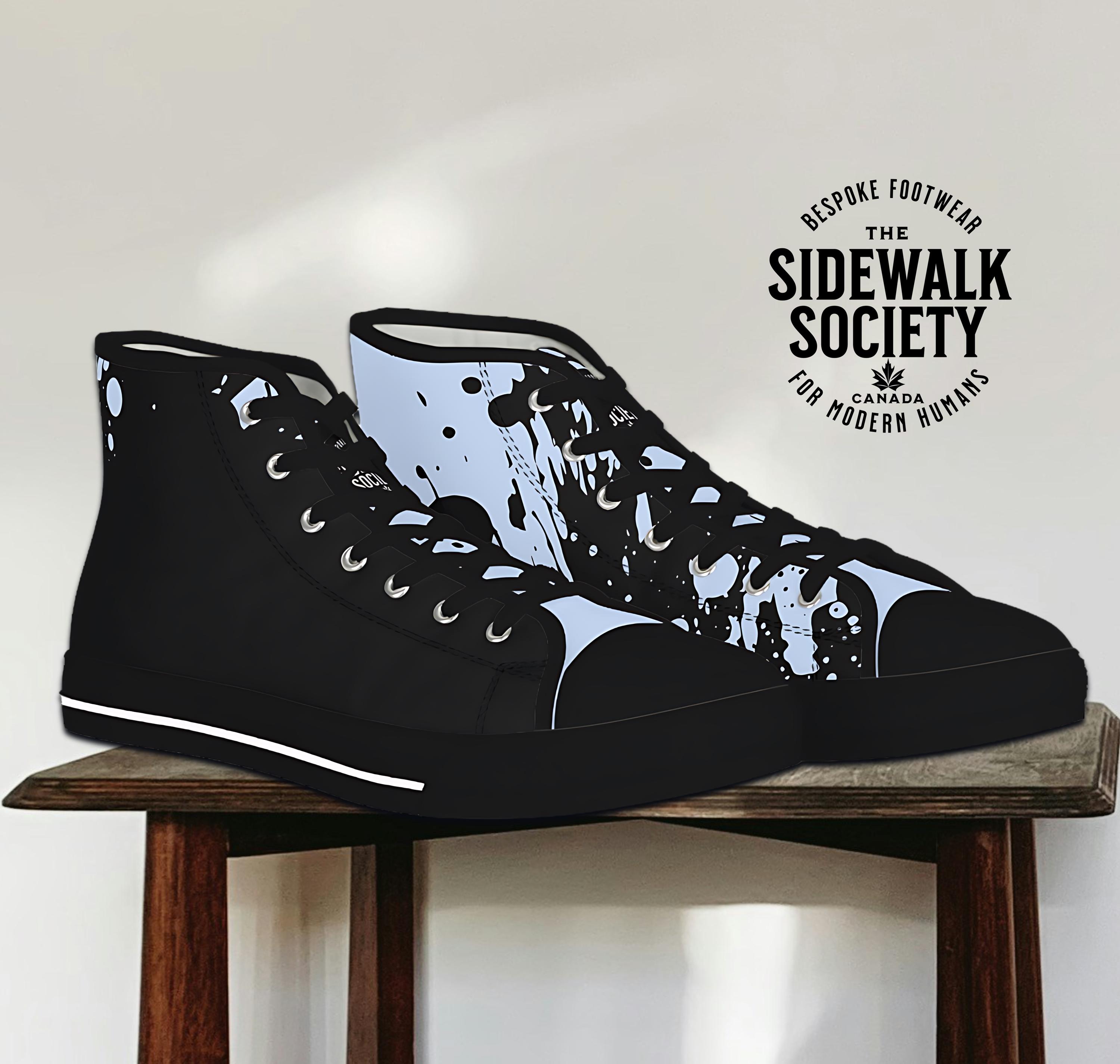 High-Top Canvas Sneakers with Unique Graphics Men main image 3