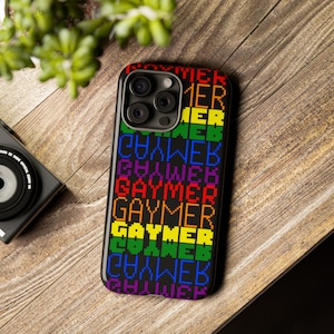 LGBT Pixel Gamer Gaymer Phone Case, Smartphone Gamer Phone Case, Apple/Samsung/Google Phone Case, Tough Cases
