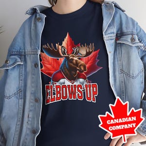 Elbows Up Canada TShirt! Moose Hockey Tee, Canada Not For Sale, Canadian Graphic Tee, Canada Day, Unisex Tee, Tariff War, Save Canada