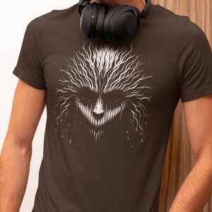 Demon Face Tee - Unisex Goth Punk T-Shirt, Dark Arts Tee, Demon Face Shirt, Gift for Boyfriend, Goth Gear, Unisex Softstyle T-Shirt
