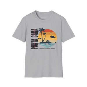 Punta Cana Beach T-Shirt: Dominican Republic Travel Tee Sport Grey
