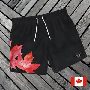 Kanada Maple Leaf Badehose für Männer, Souvenir Cottage Badehose, Strand Badeanzug, Kanada Flagge Badeanzug, Reiseshorts