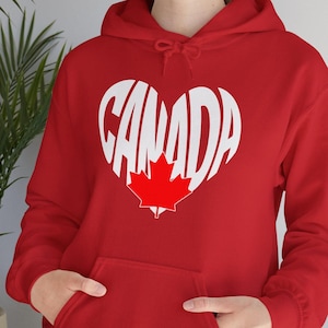 Elbows Up Canada Hoodie, Unisex Large Heart of Canada Hoodie, Canada First Sweatshirt, Whitby Special Sweater, Unisex Heavy Blend Sweatshirt