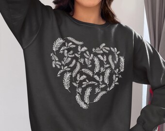 Felpa Pine Heart: girocollo Nature Lover