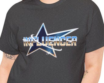 Camiseta gráfica divertida de influencer, camiseta de humor para adultos