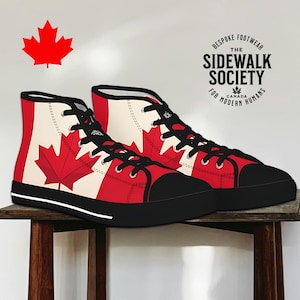 KANADA Sneakers Hi-Top, Unisex Kanada-Flaggenschuhe, Kanadische Skate-Schuhe, Kanadische Schuhe, Ahornblatt-Turnschuhe, Kanada Geschenk, Kanada Erster