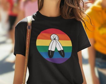 Two-Spirit Pride Unisex Tee: Indigenous 2SLGBTQIS Softstyle T-Shirt