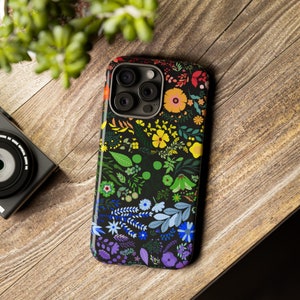 LGBT Floral Phone Case, Smartphone Rainbow Floral Phone Case, Apple iPhone/Samsung Galaxy/Google Pixel Phone Case, Tough Cases